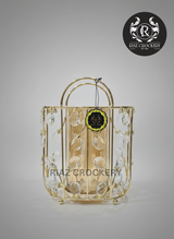 GOLDEN PURSE CANDLE STAND