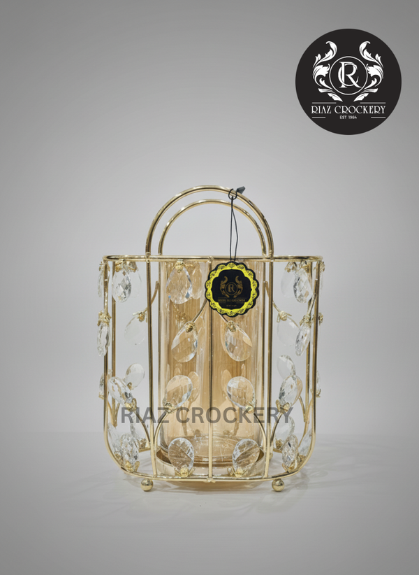 GOLDEN PURSE CANDLE STAND