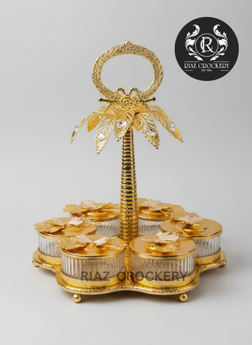 GOLDEN DRY FRUIT TRAY