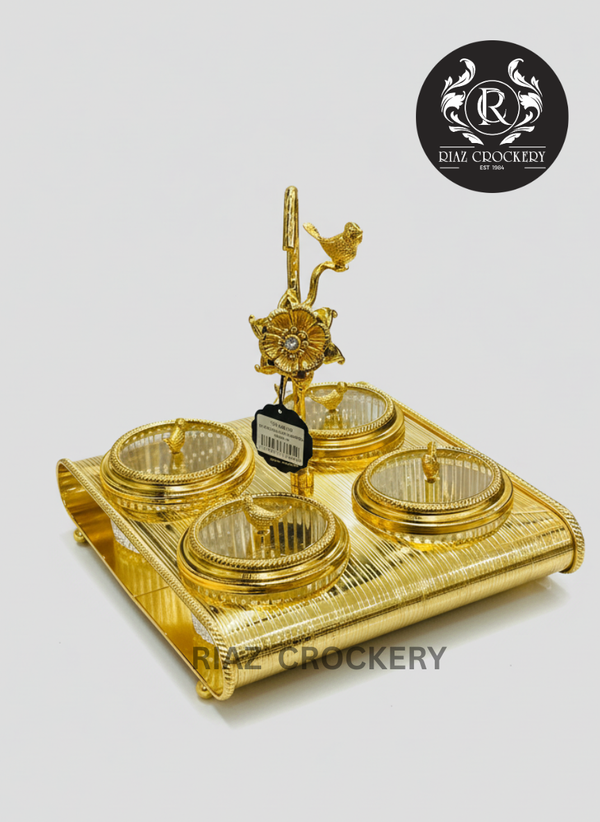 KIK GOLDEN DRY FRUIT TRAY