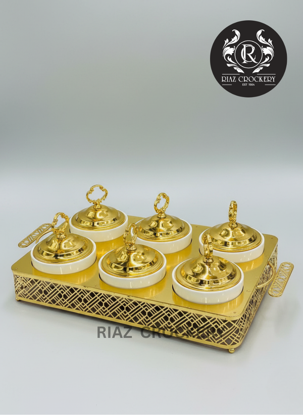BRILIENT GOLDEN DRY FRUIT TRAY