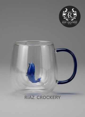 DOUBLE GLASS CRYSTAL MUG