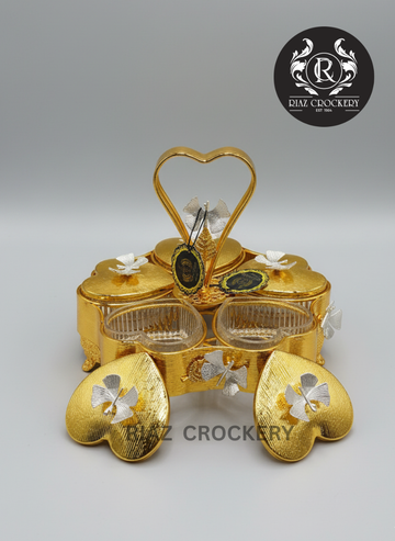 GOLDEN BUTTERFLY DRY FRUIT TRAY