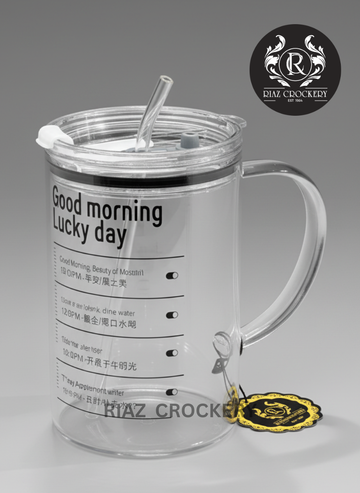 CRYSTAL STRAW JUICE MUG LARGE