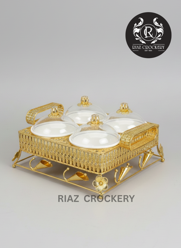 GOLDEN DRY FRUIT TRAY