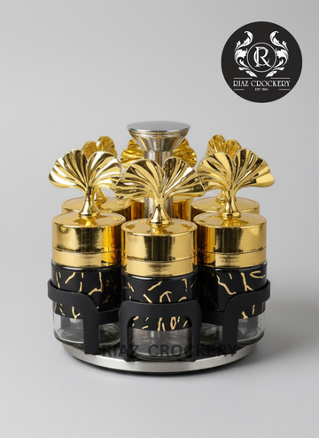 GOLDEN SPICE JAR 6PCS SET