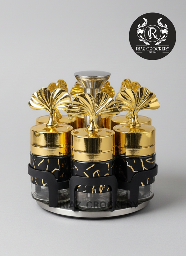 GOLDEN SPICE JAR 6PCS SET