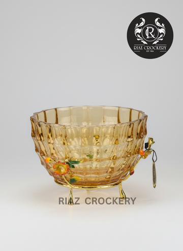 GOLDEN CRYSTAL BOWL