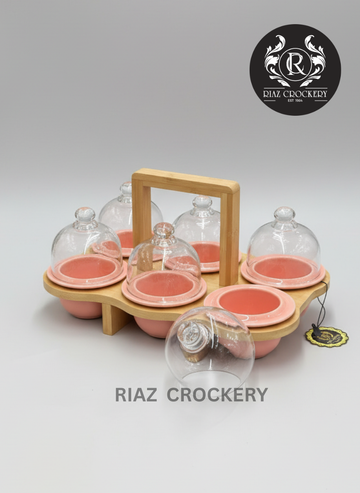 BAMBOO  CRYSTAL DRY FRUIT TRAY