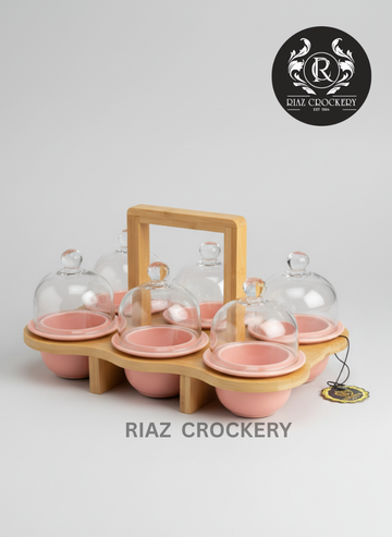 BAMBOO  CRYSTAL DRY FRUIT TRAY