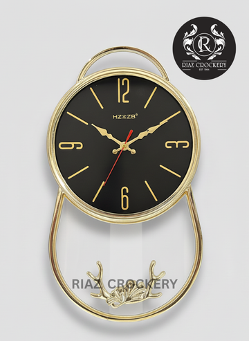 BLACK SILVER WALL CLOCK