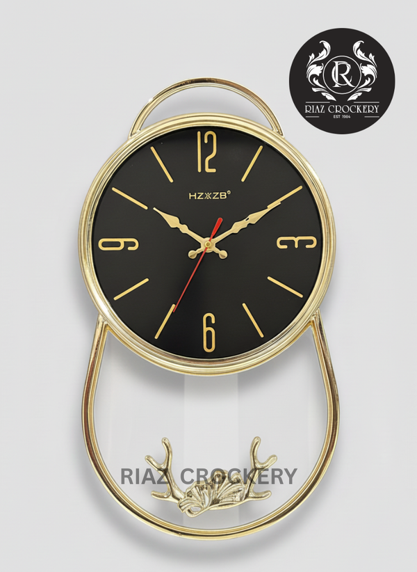 BLACK SILVER WALL CLOCK
