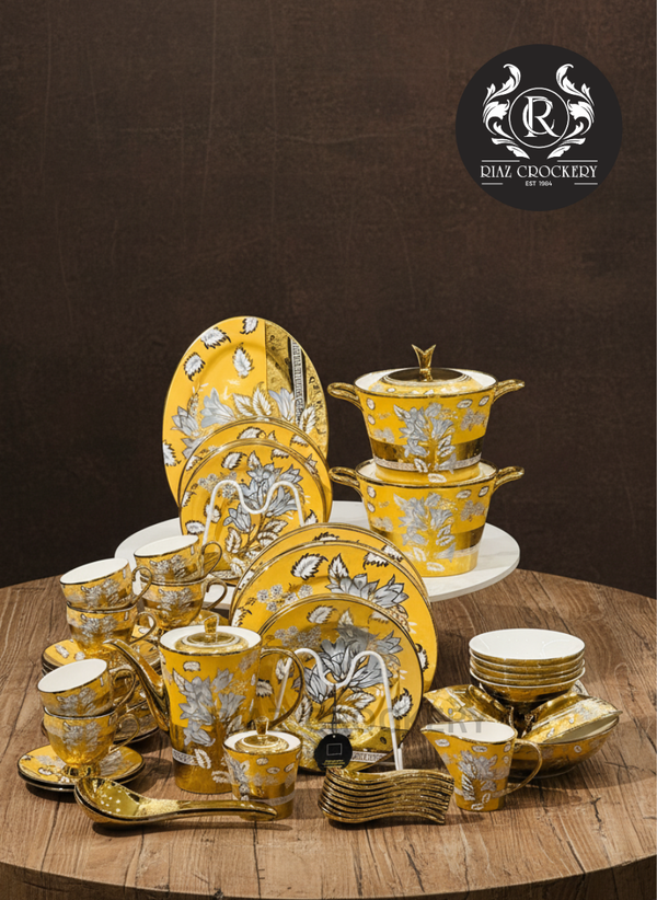 GREEN DOUBLE GOLD DINNER SET 72-PCS