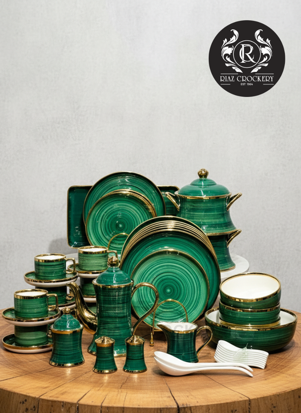 TWO TONE DINNER SET 72-PCS 8-PERSONS
