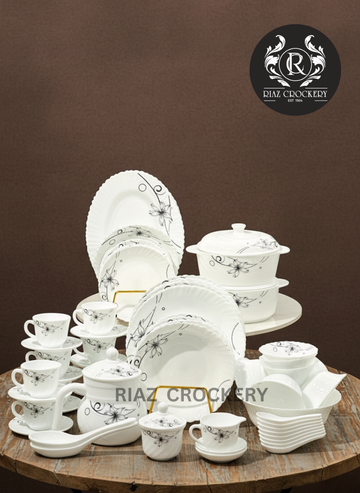 MARBLE DINNER SET ROUNDED 72-PCS SET