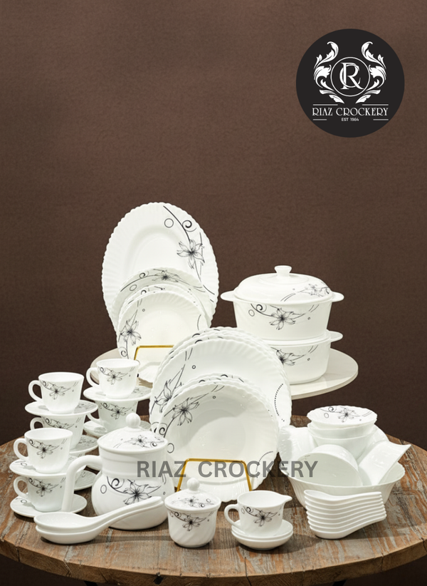 MARBLE DINNER SET ROUNDED 72-PCS SET