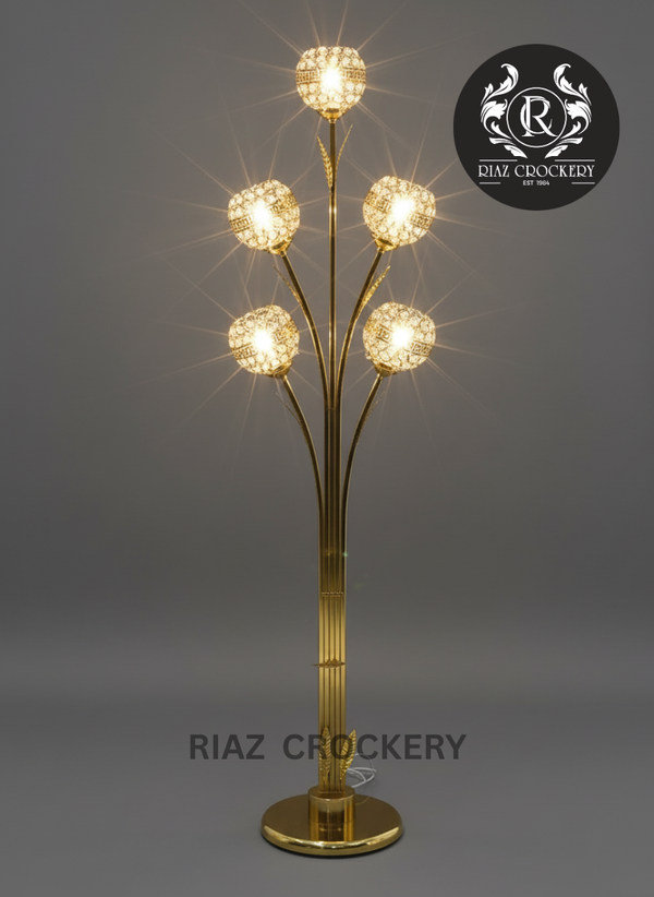 GOLDEN FLOOR LAMP 5 LIGHT