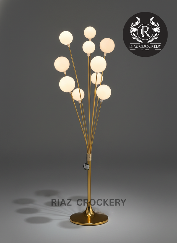 GOLDEN WHITE FLOOR LAMP