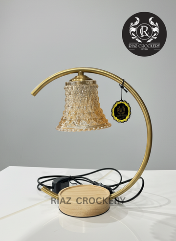 WOODEN BASE CRYSTAL LAMP