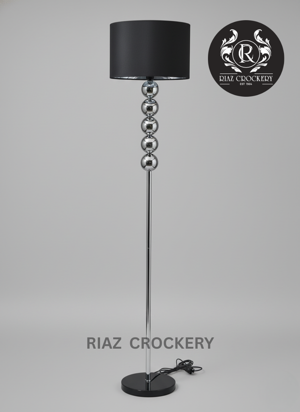 BLACK METAL BALL FLOOR LAMP