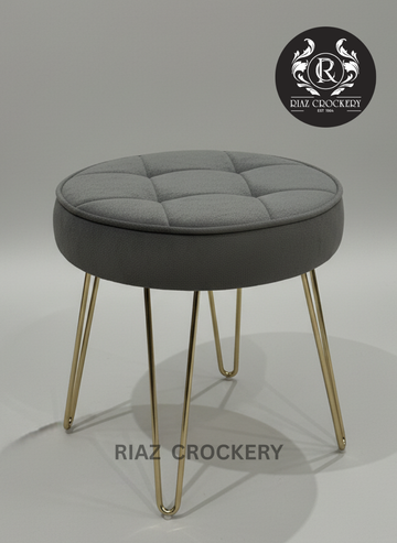 TETRA POD GOLDEN SOFA STOOL