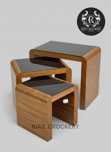 WOODEN 3PCS TABLE SET