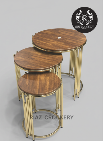 GOLDEN TABLE 3 PCS TABLE SET
