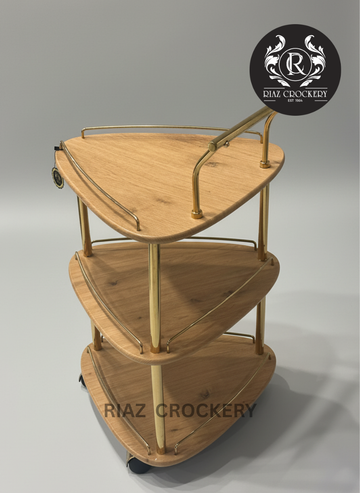 ELEGANT TRIANGLE TEA TROLLEY