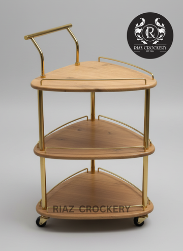ELEGANT TRIANGLE TEA TROLLEY