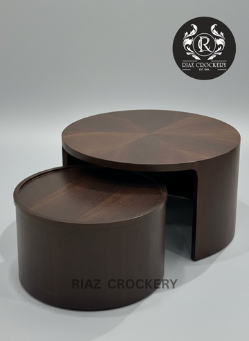 WOODEN 2PCS COFFEE TABLE SET