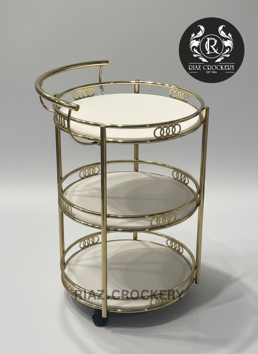 GOLDEN BLACK TEA TROLLEY
