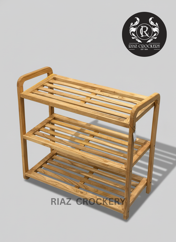 ELEGANT WOODEN SHOES RACK 3STEPS