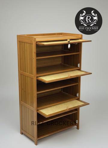 WOODEN SHOES RACK 3STEPS