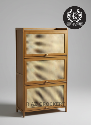 WOODEN SHOES RACK 3STEPS