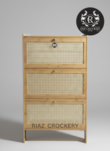 WOODEN SHOES RACK 3STEPS LARGE