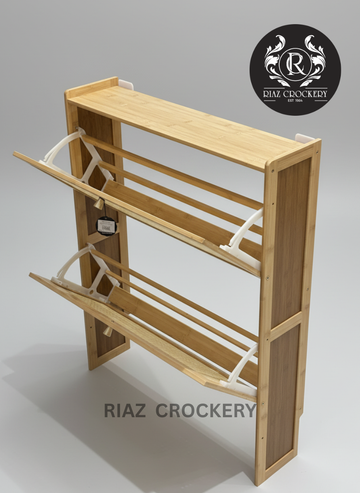 WOODEN SHOES RACK 2STEP LARGE