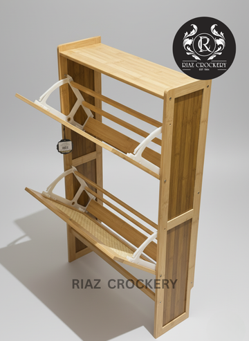 WOODEN SHOES RACK 2STEPS MEDIUM