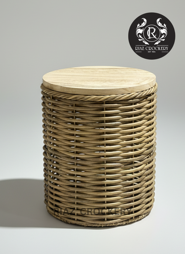 CAN TABLE & LAUNDRY BASKET