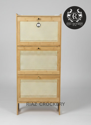 WOODEN SHOES RACK 3STEP MEDIUM