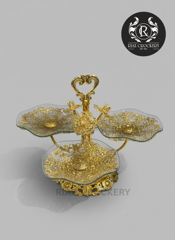 TORAY GOLDEN DRY  FRUIT DISH 3-POTS