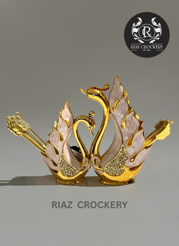 SWAN TEA SPOON+FORK SET