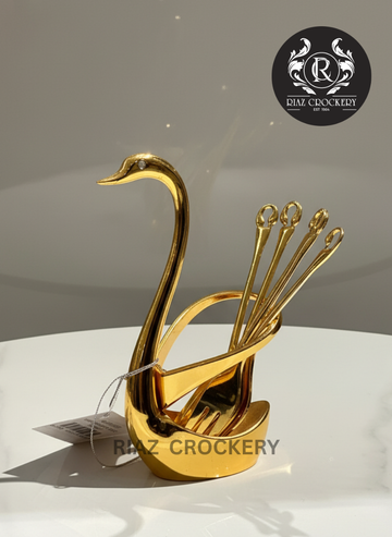 ORCHID GOLDEN DUCK FORK