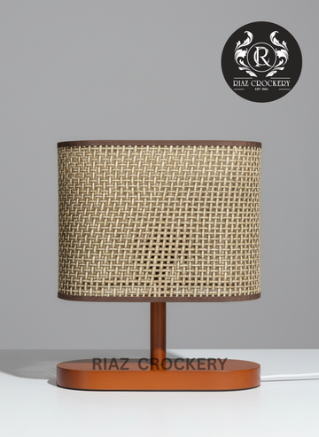 OVAL BROWN TABLE LAMP