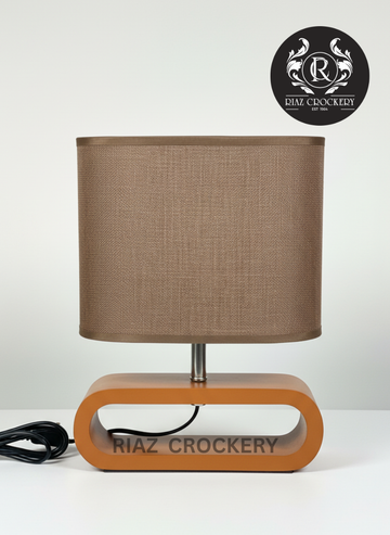 OVAL BROWN TABLE LAMP