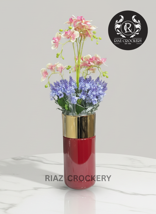 METAL POT FOLWER PLANTER