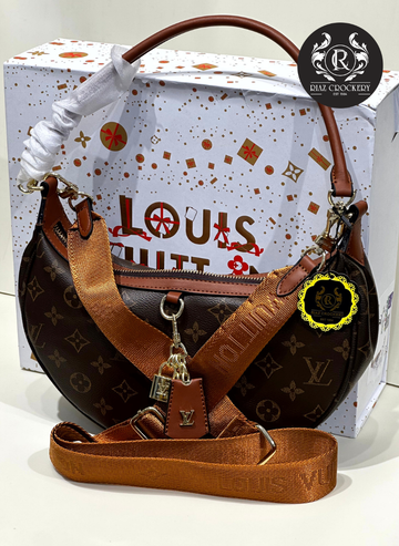 BROWN FLOWER CARRY PURSE LV