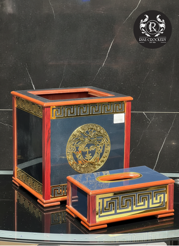 ONE MORE WOODEN VERSACCE DUSTBIN SET