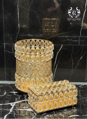 GOLDEN DIAMOND DUSTBIN SET
