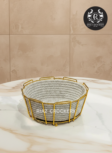 GOLDEN STEEL BREAD BASKET