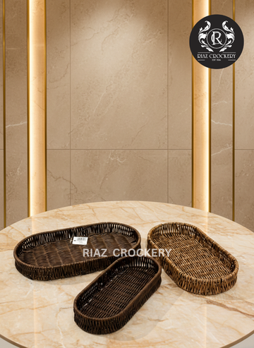 BROWN CAN FRUIT BASKET 3-PCS SET